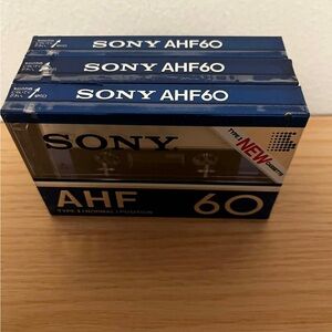 3 X SONY AHF  60 TYPE I BLANK CASSETTE TAPE (1) (SEALED) Made In Japan ( Read )